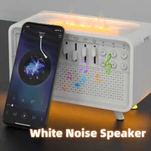 3-i-1 Bluetooth-Högtalare med Vit Brus, Nattlampa & Luftfuktare